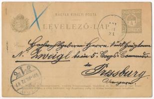 1901 Hajmáskér, látkép. Saját kézzel rajzolt (fa)