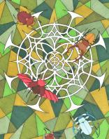 Kun Sarolta (1990-): Körforgás. Vegyes technika, papír, jelzett, 30x40 cm