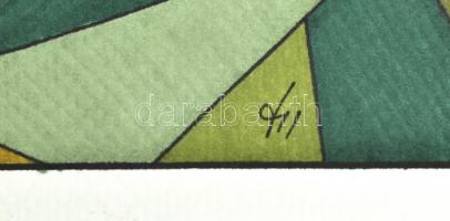 Kun Sarolta (1990-): Körforgás. Vegyes technika, papír, jelzett, 30x40 cm