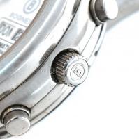 Bogner automata szerkezetű chronográfos férfi karóra, bőr szíjjal, működik, fadobozban, d:37mm