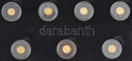 Salamon-szigetek 2013. 1$ Au "Az ókori világ hét csodája" (7xklf, teljes szett), mahagóni ...