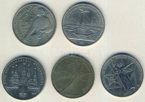 Szovjetunió 1975-87. 1R (5x) mind klf évszámokkal T:2,3