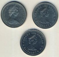 Kanada 1975-84. 1$ 3klf motívummal "Kenu, Alkotmány, Cartier" T:2