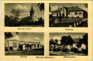 1944 Kelebia, Római katolikus templom, Kultúrház, Községháza, Zöldkeresztesház