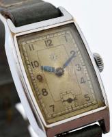 Junghans mechanikus férfi karóra, bőrszíjjal, kopásnyomokkal, viseletes, működik d:22mm