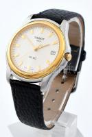 Tissot PR 50 quartz férfi karóra, bőrszíjjal, kopásnyomokkal, működik d:35mm