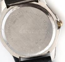 Tissot PR 50 quartz férfi karóra, bőrszíjjal, kopásnyomokkal, működik d:35mm