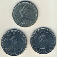 Kanada 1975-84. 1$ 3klf motívummal "Kenu, Alkotmány, Cartier" T:2