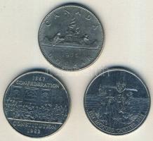 Kanada 1975-84. 1$ 3klf motívummal "Kenu, Alkotmány, Cartier" T:2