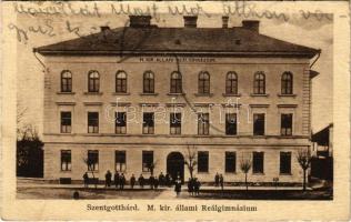 1929 Szentgotthárd, M. kir. állami reálgimnázium + SZENTGOTTHÁRD-BUDAPEST 51. vasúti mozgóposta