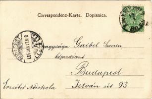 1905 Bosnia, folklore, preparing for pray (EK) + "K. und K. Milit. Post Bilek"