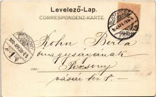 1900 Sarajevo. litho s: Geiger R. + titkosírás / cryptography