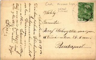 1914 Krásná Lípa, Schönlinde; Villa Blaschek, hammock. photo (EK)