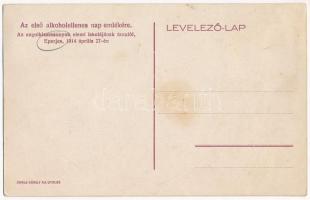 Eperjes, Presov; Az első alkoholellenes nap emlékére. Az angolkisasszonyok elemi iskolájának tanulói...