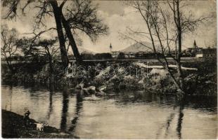 1913 Eperjes, Presov; Tarca folyó partja. Divald Károly fia kiadása / Torysa riverside (EK)