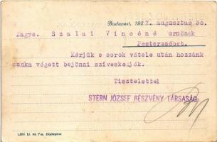 1927 Stern József cs. és kir. udvari szállító. Budapest, Calvin tér 1. (EK)