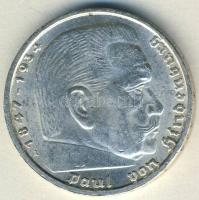 Német 3. Birodalom 1938A 5M Ag "Hindenburg" nagy h.k.-tel T:2/3