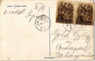 Kassa, Kosice; színház, villamos / theatre, tram + "1938 Kassa visszatért" So. Stpl (EK)