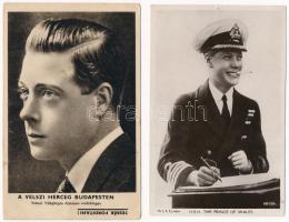 A velszi herceg / Prince of Wales - 2 db régi képeslap / 2 pre-1945 postcards
