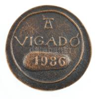 Asszonyi Tamás (1942-) 1986. "Vigadó 1986" kétoldalas, öntött Br emlékérem (41mm) T:1-