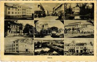 1940 Léva, Levice; mozaiklap / multi-view postcard (Rb)