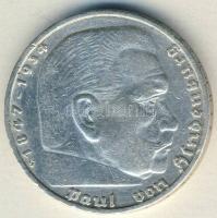 Német 3. Birodalom 1936G 5M Ag "Hindenburg" nagy h.k.-tel T:3