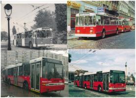12 db MODERN motívum képeslap: magyar autóbuszok és trolibuszok / 12 modern motive postcards: Hungarian autobuses and trolley buses