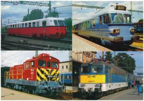 20 db MODERN motívum képeslap: magyar vasút, vonatok / 20 modern motive postcards: Hungarian railway, trains
