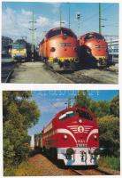 17 db MODERN motívum képeslap: magyar vasút, vonatok / 17 modern motive postcards: Hungarian railway, trains (NOHAB)