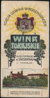 Wina Tokajskie litho számolócédula