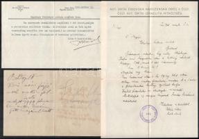 cca 1920-1940 Csúzi (Dubník, SK) izraelita személy irat hagyatéka. benne levelek a helyi orth. izr hitkozségtől