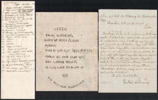 cca 1920-1940 Csúzi (Dubník, SK) izraelita személy irat hagyatéka. benne levelek a helyi orth. izr h...
