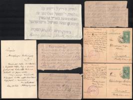 cca 1920-1940 Csúzi (Dubník, SK) izraelita személy irat hagyatéka. benne levelek a helyi orth. izr h...