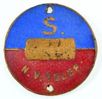 ~1930-1940. S. - N. V. Telep zománcozott bronz felvarró (29mm) T:2