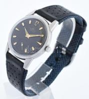 Fortis 2919 mechanikus wehrmachtswerk szerkezettel, 19 köves katonai karóra, fekete számlappal (korr...