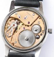 Fortis 2919 mechanikus wehrmachtswerk szerkezettel, 19 köves katonai karóra, fekete számlappal (korr...