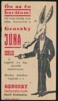 Genszky Júna szesze (Szentendre) számolócédula