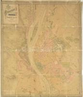 1893 Budapest fő- és székváros térképe, rajz.: Homolka József, Bp., Eggenberger, vászonra kasírozva, hajtott, sérült, foltos, 100x87 cm