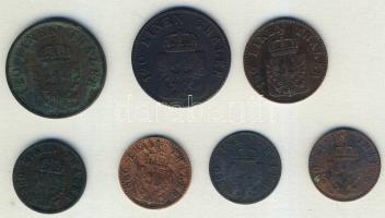 Német Államok/Poroszország 1851-60. 1Pf (4x), 2Pf (1x), 3Pf (2x) mind klf évszámmal T:2/3,3 Összesen...