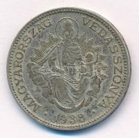 1938. 2P Ag "Madonna" T:2- patina Adamo P7