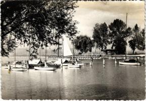 1963 Balatonszemes, Szemes; Kikötő részlet. Képzőművészeti Alap Kiadóvállalat (fl)