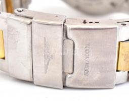 Longines Hydro Conquest Diver Bicolor Quartz férfi karóra, gyári acél szíjjal, működik, apró kopások...