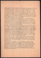 cca 1945 A dachaui krematórium egy szemtanu szemével sokszorosított gépirat német nyelven 3 oldalon