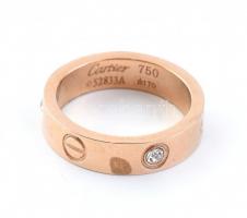 Cartier felirítú gyűrű, aranyozott fém, kopott m:54