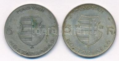 1947. 5Ft Ag "Kossuth" (2x) T:3 patina
Adamo F8.1