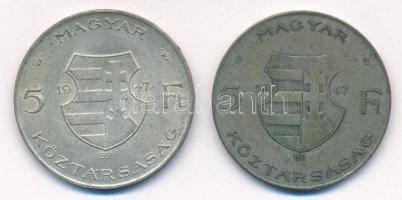 1947. 5Ft Ag "Kossuth" (2x) T:3 patina
Adamo F8.1