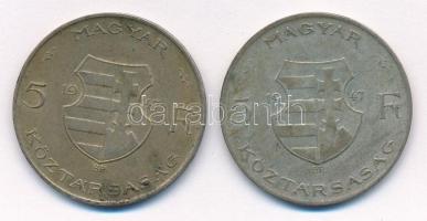 1947. 5Ft Ag "Kossuth" (2x) T:3 patina
Adamo F8.1