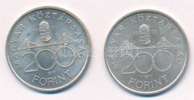 1993. 200Ft Ag "MNB" (2x) T:2 ph.
Adamo F13