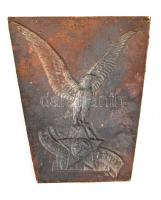 1919. "Tanácsköztársasági Vörös rohamzászlóalj" jelvény bronzból készült munkadarabja zomá...