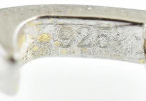 Ezüst(Ag) karkötő kövekkel, jelzett, h: 16 cm, bruttó: 10,97 g